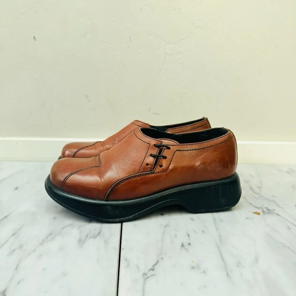 Dansko Brown Leather Slip-on loafers womens size 7.5